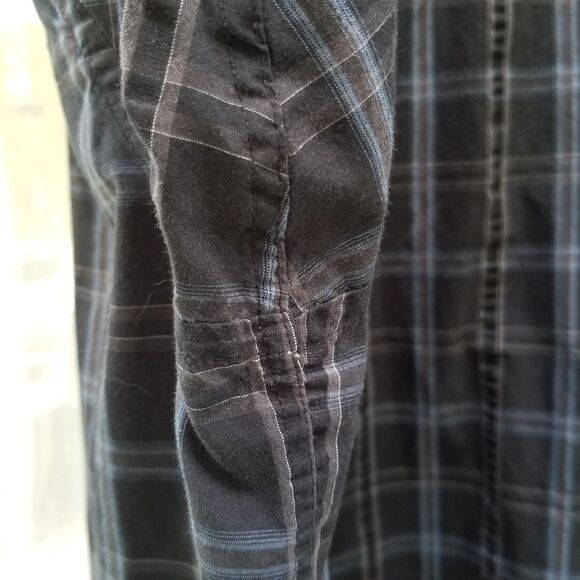 Van Heusen short sleeve button down Shirt 3xlt 20-20 1\2 blue plaid - Picture 6 of 6